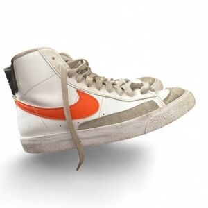 Nike Blazer Mid ’77 Vintage GS White Orange Girls Youth 5.5Y Women’s 7